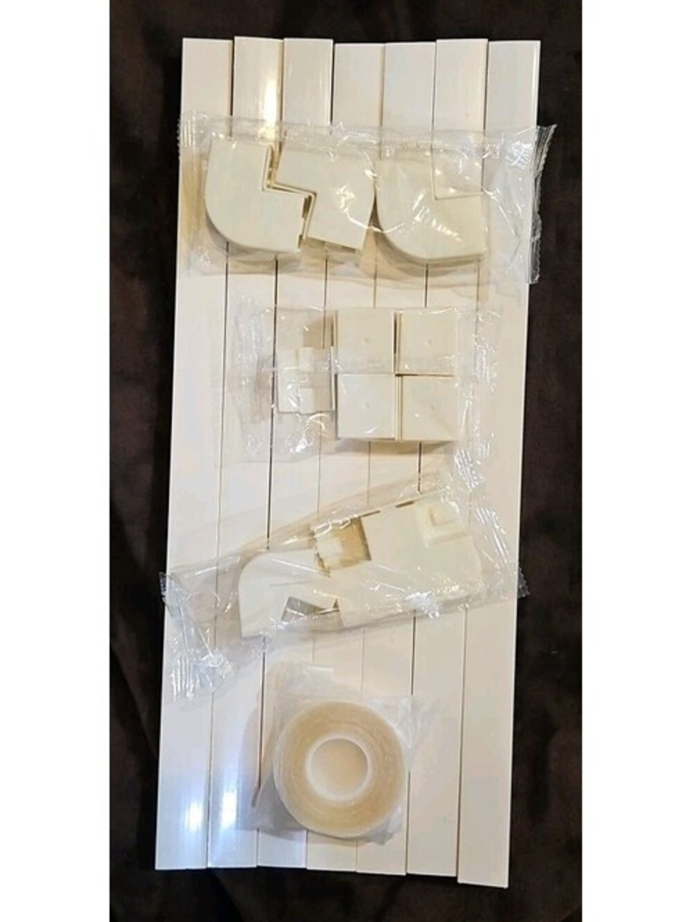 7 Piece 9ft Panduit Channel, 2 Sided Tape, 7 Couplers , 2 Tees, 6 90s, 2 Top 90s